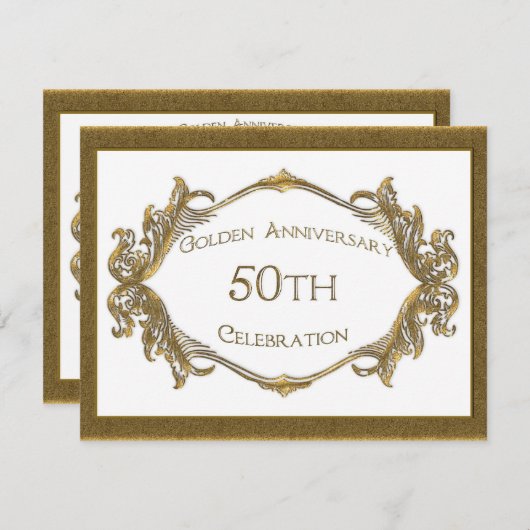 50. Jahrestags-Feier Einladung (Vorne/Hinten)