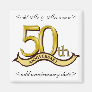 50. Jahrestags-Gastgeschenke Magnet
