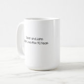 50. Jahrestags-Geschenk-Tasse Kaffeetasse (Vorderseite Links)