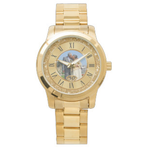 50. Jahrestags-Geschenke für Ehefrau mit Ihrem Armbanduhr