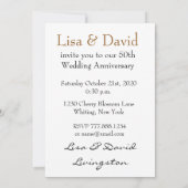 50. Jahrestags-Goldsonnenblume Einladung (Rückseite)