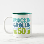 50. Jahrestags-Hochzeits-Geschenk Zweifarbige Tasse (Links)