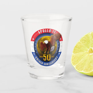 50. Jahrestags-patriotischer Mond Eagle Apollo 11 Schnapsglas