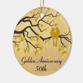 50. Jahrestags-personalisierte Feier Keramik Ornament (Links)