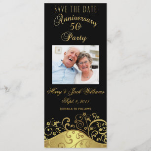 50. Jahrestags-Save the Date Foto-Karte laden ein Save The Date