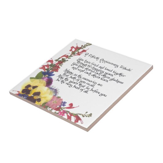 50. Jahrestags-Tribut Fliese (Seite)