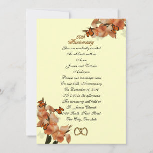 50. Jahrestags-Versprechenerneuerung Einladung