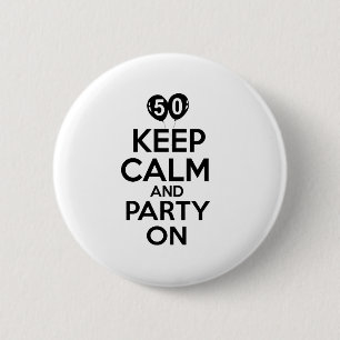 50. Jahrgeburtstagsentwürfe Button