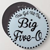 50 Jährig-Geburtstag - Vintage Art Button (Vorne & Hinten)