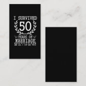 50-jährige Ehefrau Husband 50. Hochzeit Visitenkarte (Vorne/Hinten)