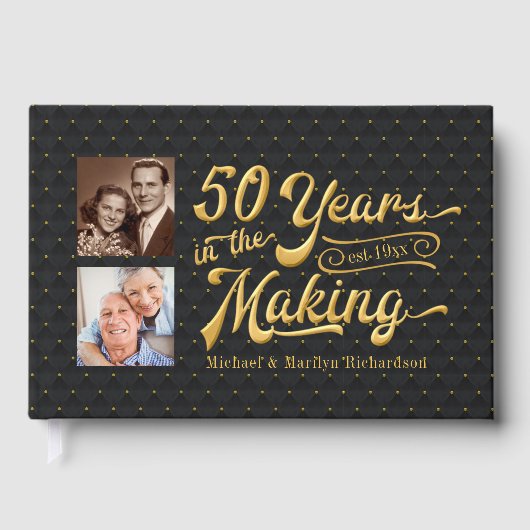 50-jährige Fotos zum Anfang Gästebuch (Vorderseite)