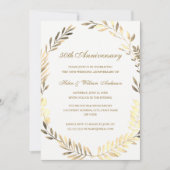 50-jährige Jubiläumskarte für Goldenes Leaf Einladung (Vorderseite)