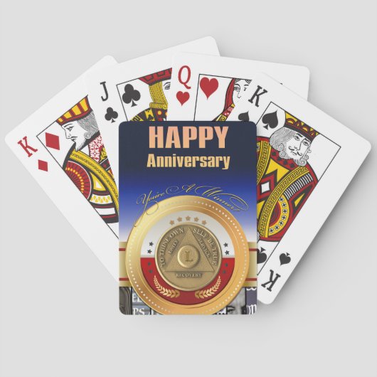 50-jährige OM-Jubiläumin Sie sind Gewinner-Preis Spielkarten (Rückseite)