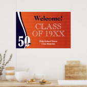 50-jährige Wiedersehen in Orange und Blue Poster (Küche)