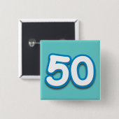 50-jähriger Geburtstag oder Jahrestag - addieren Button (Vorne & Hinten)