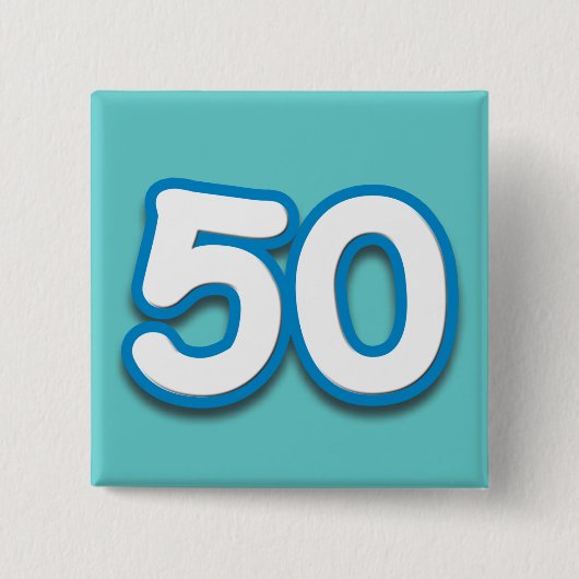50-jähriger Geburtstag oder Jahrestag - addieren Button (Vorderseite)