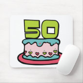 50-jähriger Geburtstagskuchen Mousepad (Mit Mouse)