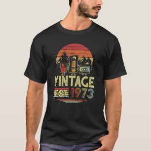 50-Jähriger, hergestellt 1973, Vintage 50. Geburts T-Shirt
