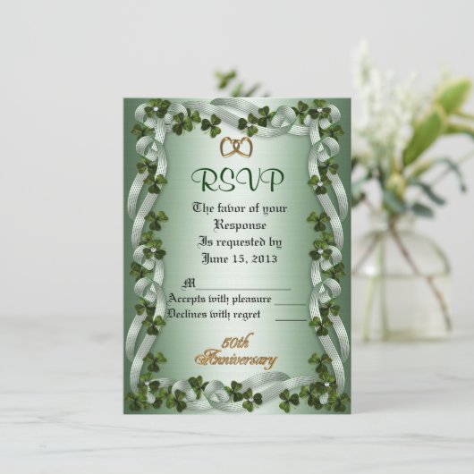 50-jähriges Bestehen der irischen UAWG Einladung (Stehend Vorderseite)