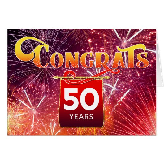 50-jähriges Bestehen - Feuerwerk (Vorderseite (Horizontal))