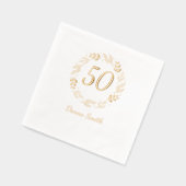 50-jähriges Blumenjubiläum Servietten Mit Folie (Links)