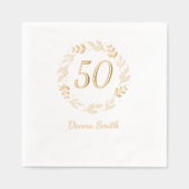 50-jähriges Blumenjubiläum Servietten Mit Folie (Vorderseite)