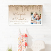 50-jähriges Custom Foto Gold Glitzer Tropfen Banner (Insitu)