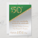 50-jähriges elegantes Goldnugget & Green Invit Einladung<br><div class="desc">Feiern Sie mit Ihrer Familie und Ihren Freunden Ihr 50-jähriges Hochzeitstag und Ihre Vow Renewal. Die Vorderkarte ist in goldener Farbe geschrieben, um elegant mit der Goldnummer 50 übereinzustimmen. Die Rückseite der Karte ist schwarz geschrieben, um eine gute Sichtbarkeit und eine gute Lesbarkeit Ihrer Informationen zu gewährleisten. Sie können die...</div>