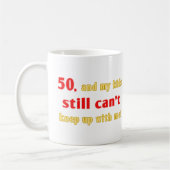 50-jähriges Gag-Geschenk Kaffeetasse (Links)