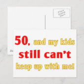 50-jähriges Gag-Geschenk Postkarte (Vorne/Hinten)