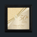 50-jähriges Gold Diamond-Jubiläum Erinnerungskiste<br><div class="desc">50. Gold Diamond Jubiläum Design Keepake Geschenkboxen bereit für Sie zu personalisieren. Dieses Design funktioniert für andere Veranstaltungen und Anlässe wie Geburtstag, Hochzeit, Verlobung, Abschluss, Ruhestand, etc..durch einfache Textänderung. 😊 Dieses Produkt ist zu 100% anpassbar. Grafiken und/oder Text können hinzugefügt, gelöscht, verschoben, verändert, verändert, gedreht usw. werden. (nur durch einen...</div>