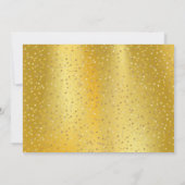 50-jähriges Gold Foil Wedding Foto Einladung (Rückseite)