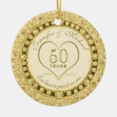 50-jähriges Gold Keramik Ornament (Vorne)
