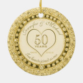 50-jähriges Gold Keramik Ornament (Hinten)