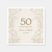 50-jähriges Gold Serviette (Vorderseite)