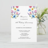 50-jähriges Jubiläum der Wasserfarbe Einladung (Stehend Vorderseite)