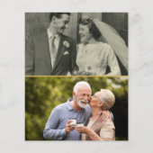 50-jähriges Jubiläum Gold 2 Foto Einladung (Rückseite)