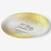 50-jähriges Jubiläum Gold verdient 50 JAHRE. Pappteller (Schrägansicht)