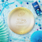 50-jähriges Jubiläum Gold vergeht JAHRE INS JAHR Pappteller (Party)