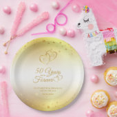 50-jähriges Jubiläum Gold vergeht JAHRE INS JAHR Pappteller (Party)