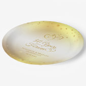 50-jähriges Jubiläum Gold vergeht JAHRE INS JAHR Pappteller (Schrägansicht)