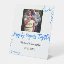 50-jähriges Jubiläum mit Namen für blaues Foto