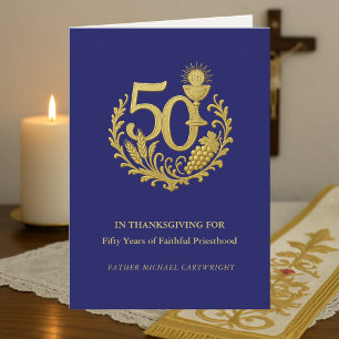 50-jähriges Priesterjubiläum Gold Karte