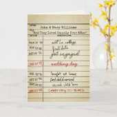 50-jähriges Retro Library Card Karte (Gelbe Blume)