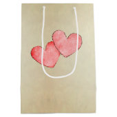 50-jähriges Retro Library Card Mittlere Geschenktüte (Rückseite)