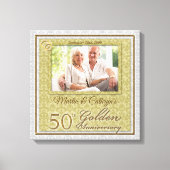 50. Jubiläum 16x16 Personalisiertes Foto Leinwanddruck (Vorderseite)