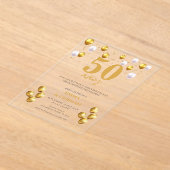 50. Jubiläum Akryllische Einladung in Spanisch (Ablage )