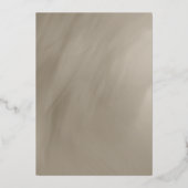 50. Jubiläum antikes Grau mit Gold Folieneinladung (Rückseite)