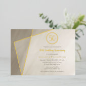 50. Jubiläum antikes graues Gold foi Folieneinladung (Stehend vorne)