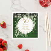 50. Jubiläum Blumenzwiebelleuchten Serviette (Beispiel)